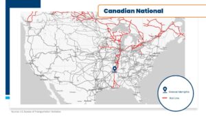 Canadian National Railway map